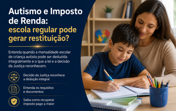Pago escola particular para meu filho autista: posso recuperar Imposto de Renda?