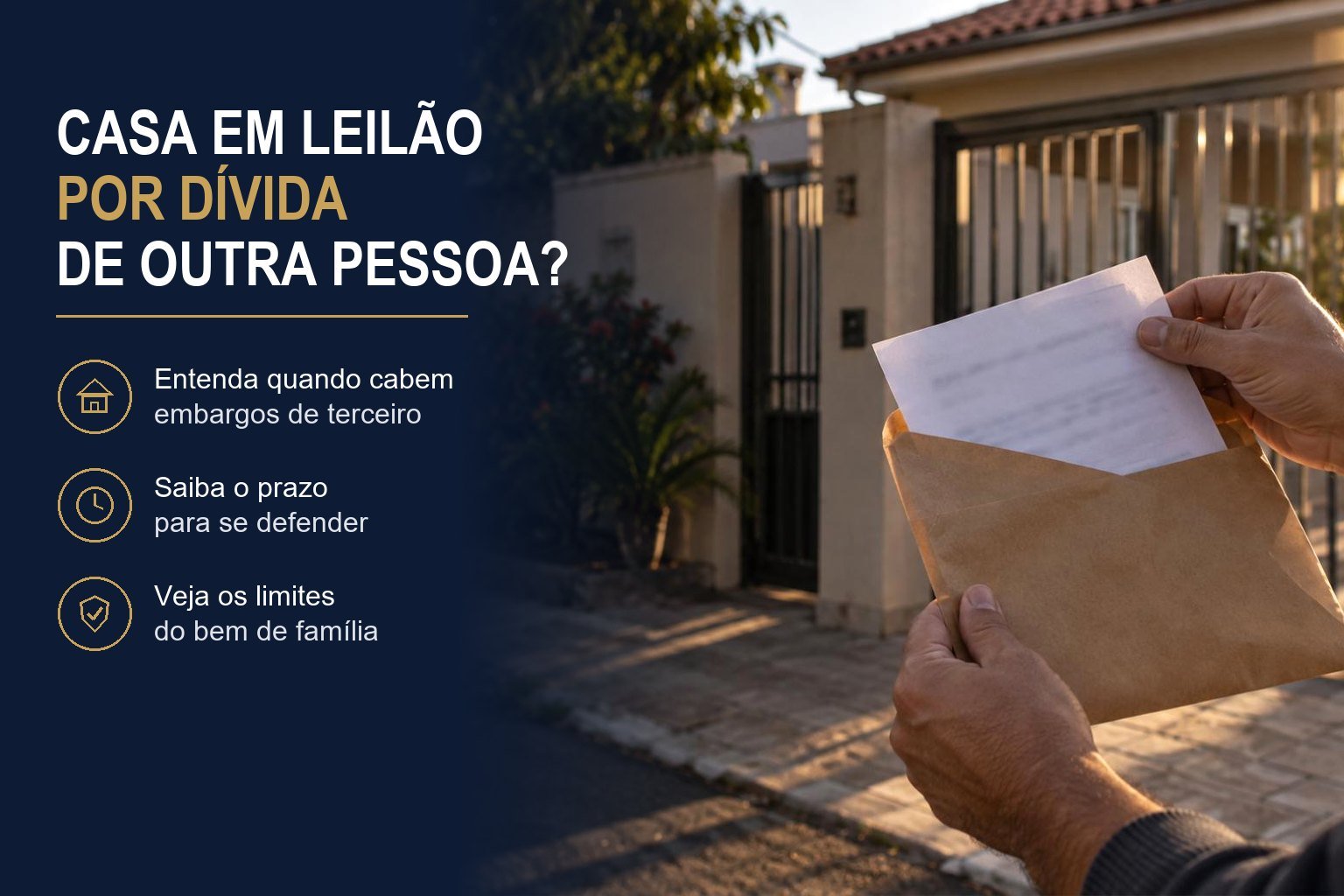 Minha casa pode ir a leilão por uma dívida que não é minha?