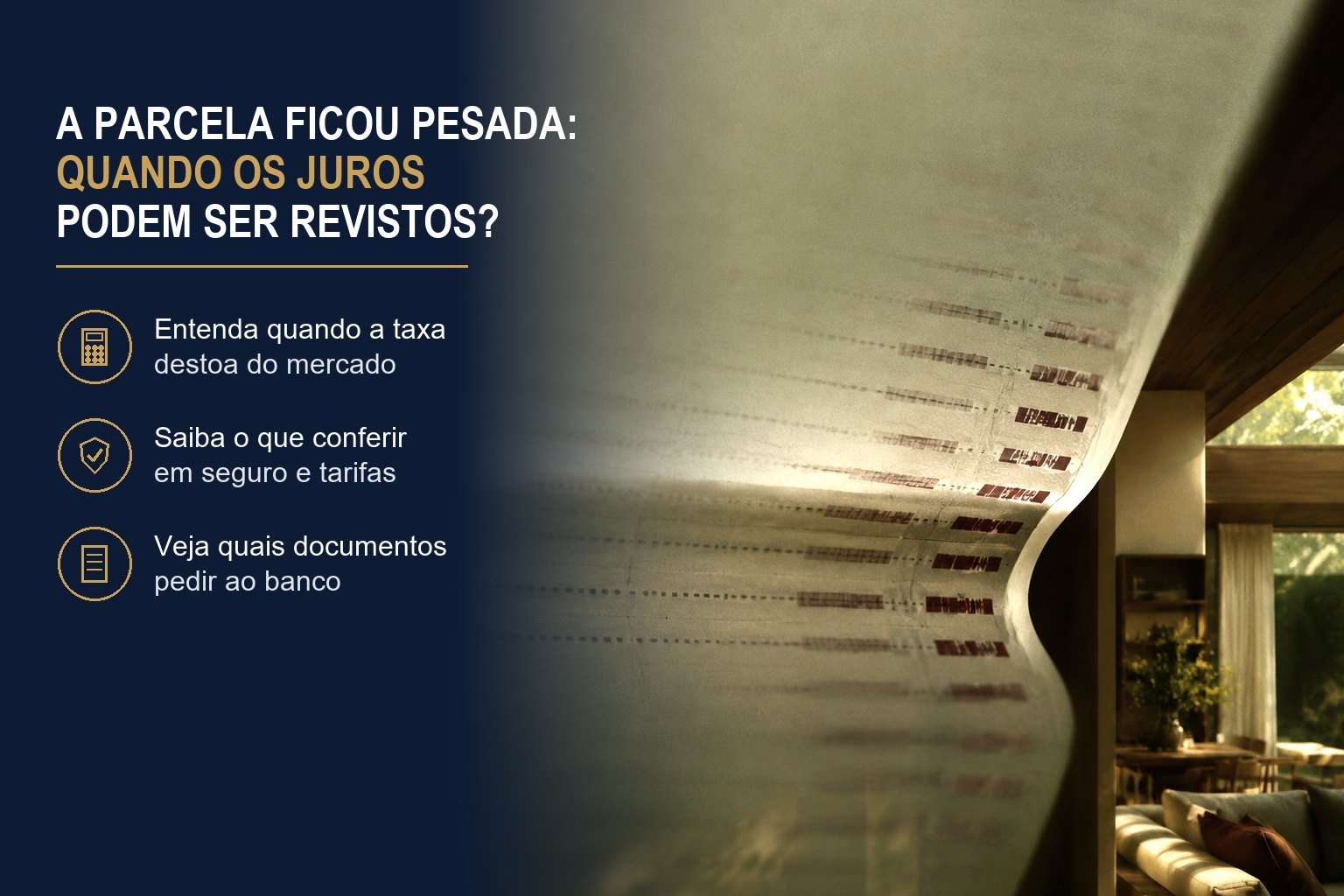 A parcela ficou pesada: quando os juros do contrato podem ser revistos?