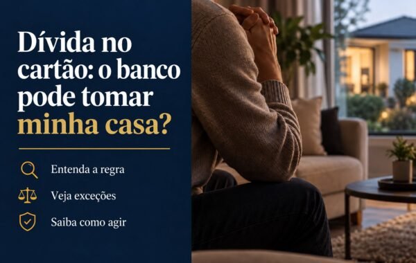 O banco pode tomar minha casa por dívida de cartão de crédito?