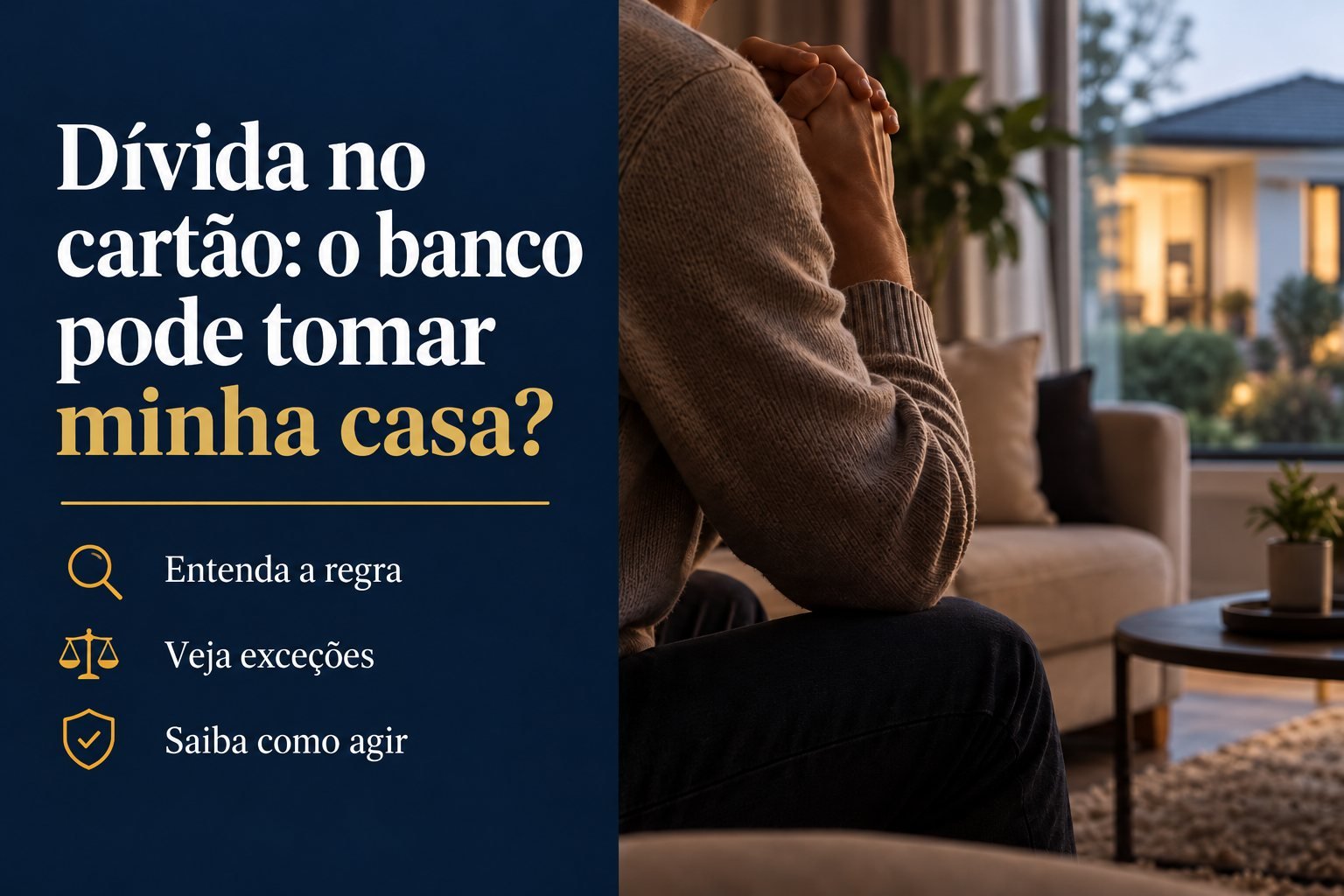 O banco pode tomar minha casa por dívida de cartão de crédito?