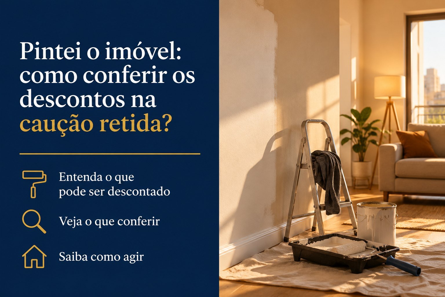 Pintei o imóvel e a imobiliária reteve toda a caução: como conferir os descontos e a correção do dinheiro?