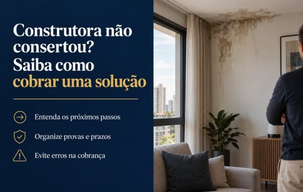 Como acionar a garantia da construtora quando o reparo não vem