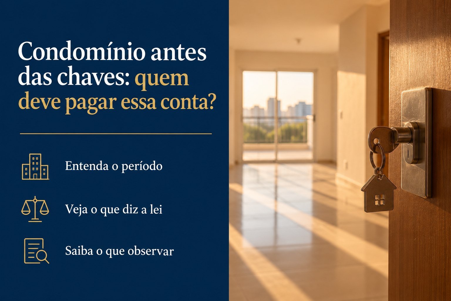 A construtora instalou o condomínio antes de liberar minhas chaves: preciso pagar as cotas desse período?