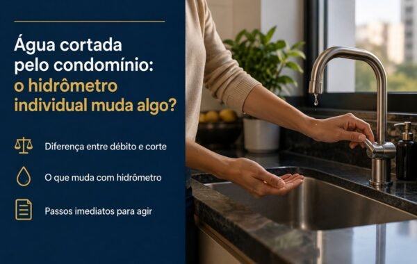Condomínio pode cortar água de inadimplente, mesmo com hidrômetro individual?