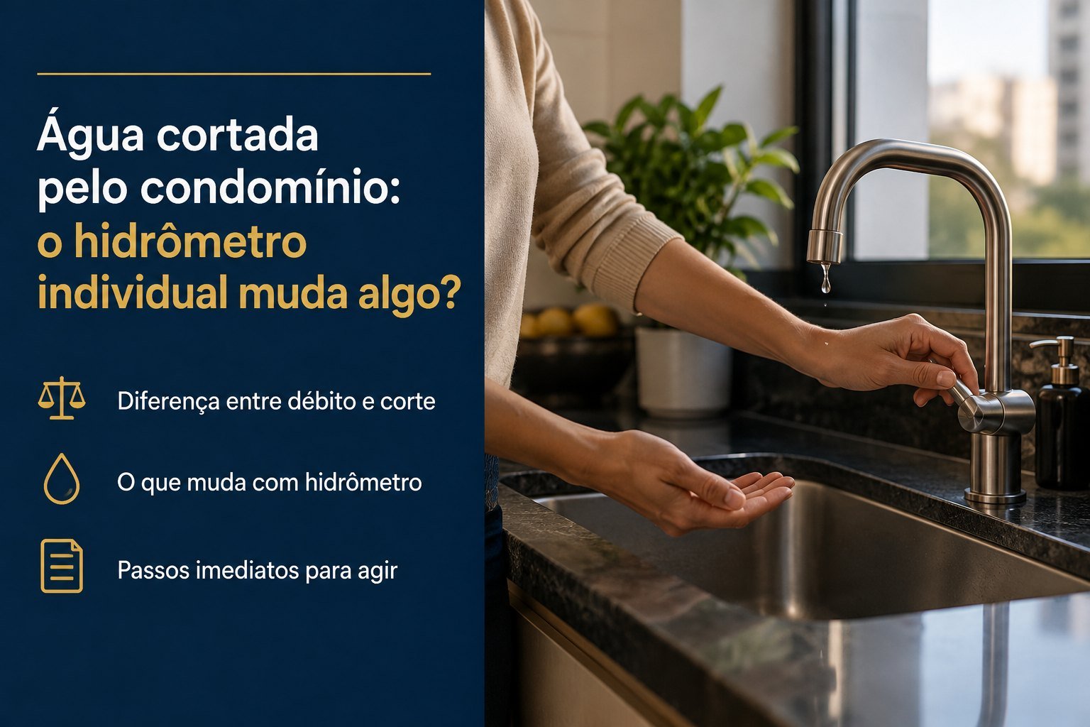 Condomínio pode cortar água de inadimplente, mesmo com hidrômetro individual?
