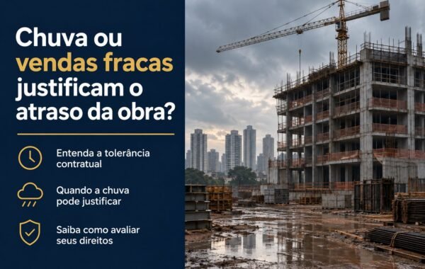 A construtora pode atrasar a obra porque não vendeu tudo?