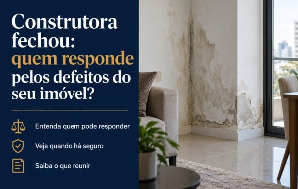 A construtora faliu ou sumiu: quem responde pelos defeitos do imóvel?