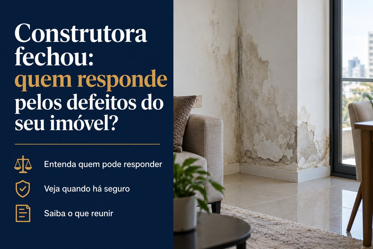 A construtora faliu ou sumiu: quem responde pelos defeitos do imóvel?