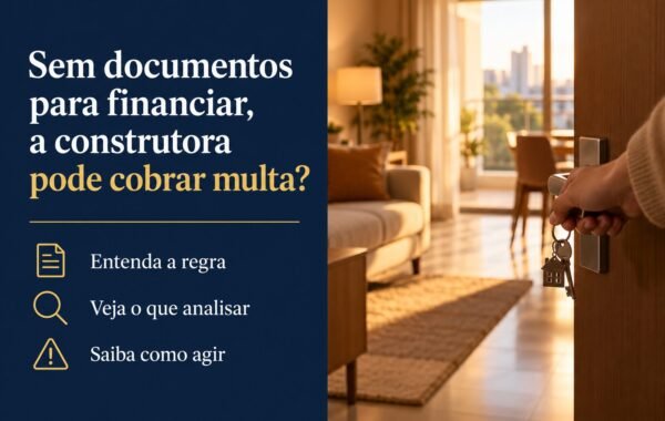 A construtora cobrou a parcela final, mas não entregou o habite-se averbado: posso contestar multa por não conseguir financiar?