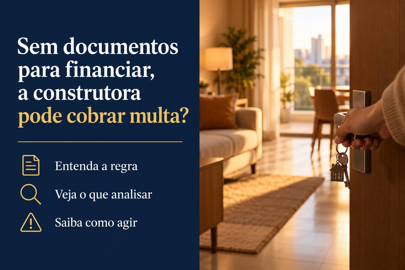 A construtora cobrou a parcela final, mas não entregou o habite-se averbado: posso contestar multa por não conseguir financiar?