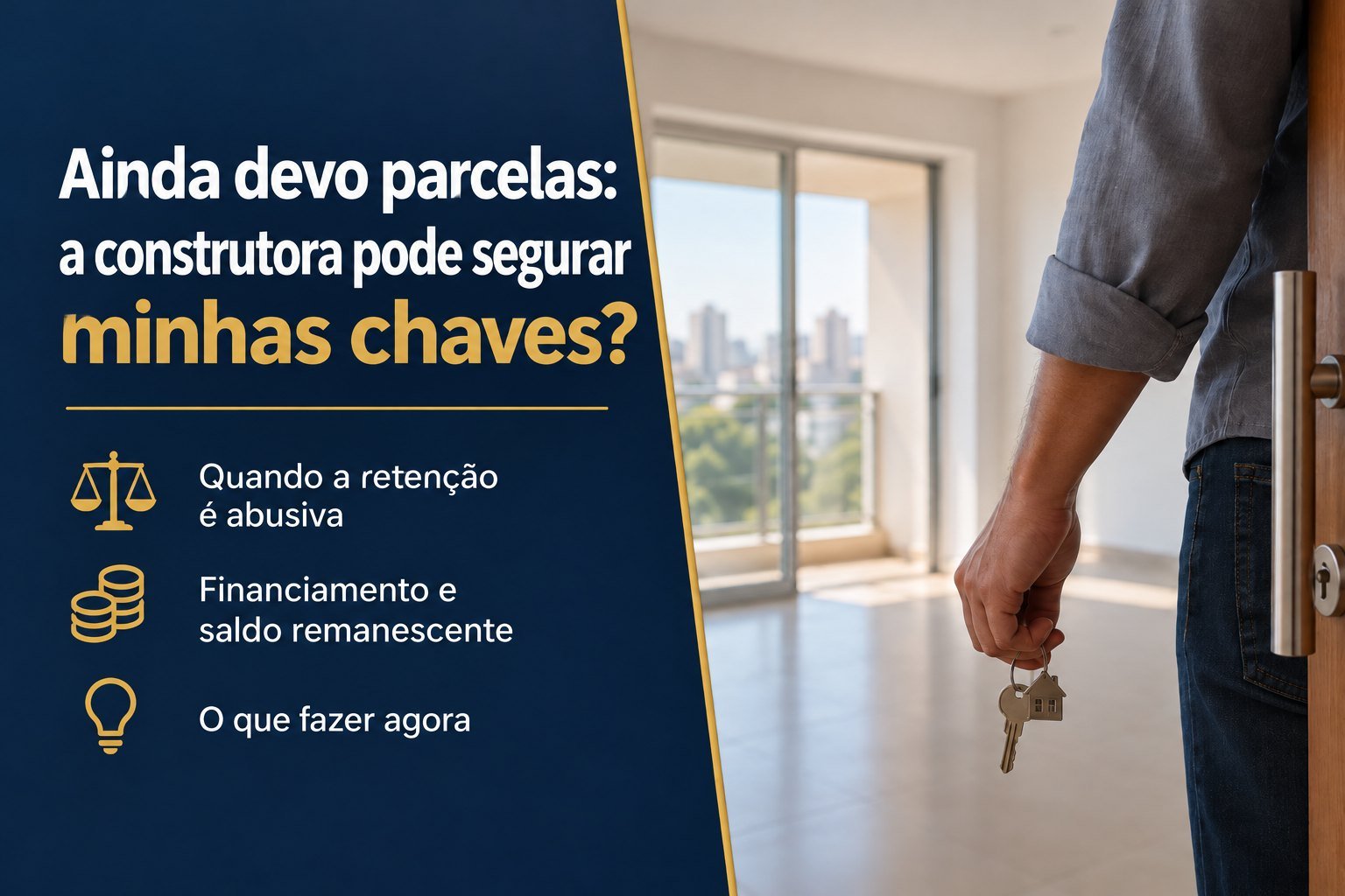 A construtora pode reter as chaves de comprador inadimplente?