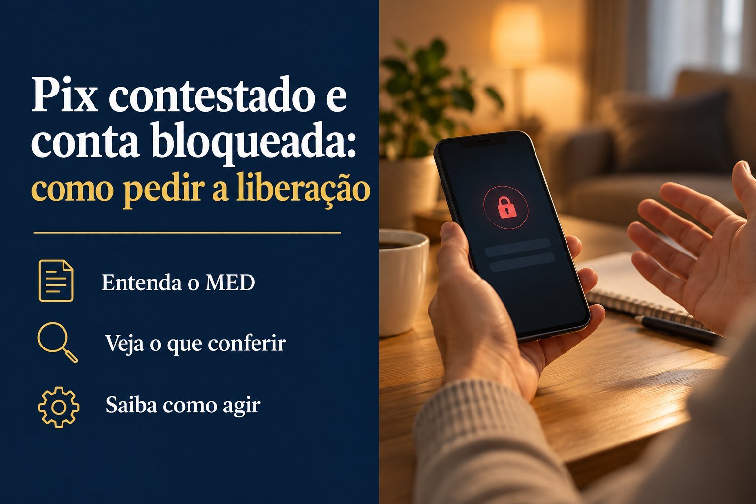 Conta bloqueada por contestação de Pix: o que é o MED e como pedir a liberação