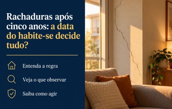 A construtora negou as rachaduras porque o habite-se já tem cinco anos: esse prazo vale para qualquer defeito?
