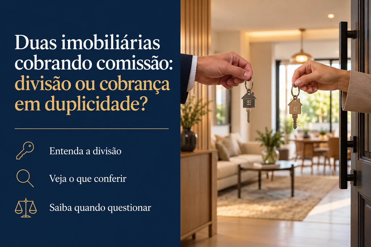 Paguei o sinal e recebi cobranças de duas imobiliárias: como distinguir comissão dividida de pagamento em duplicidade?