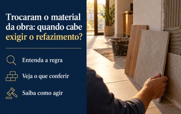 Paguei por materiais definidos no orçamento e instalaram outros: posso exigir refazer a obra da casa?