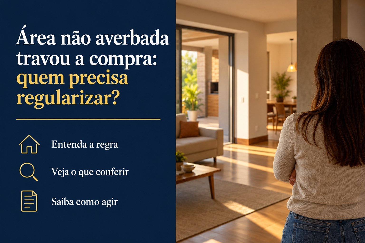 A área construída diverge da matrícula e travou a compra: quem precisa regularizar o imóvel?