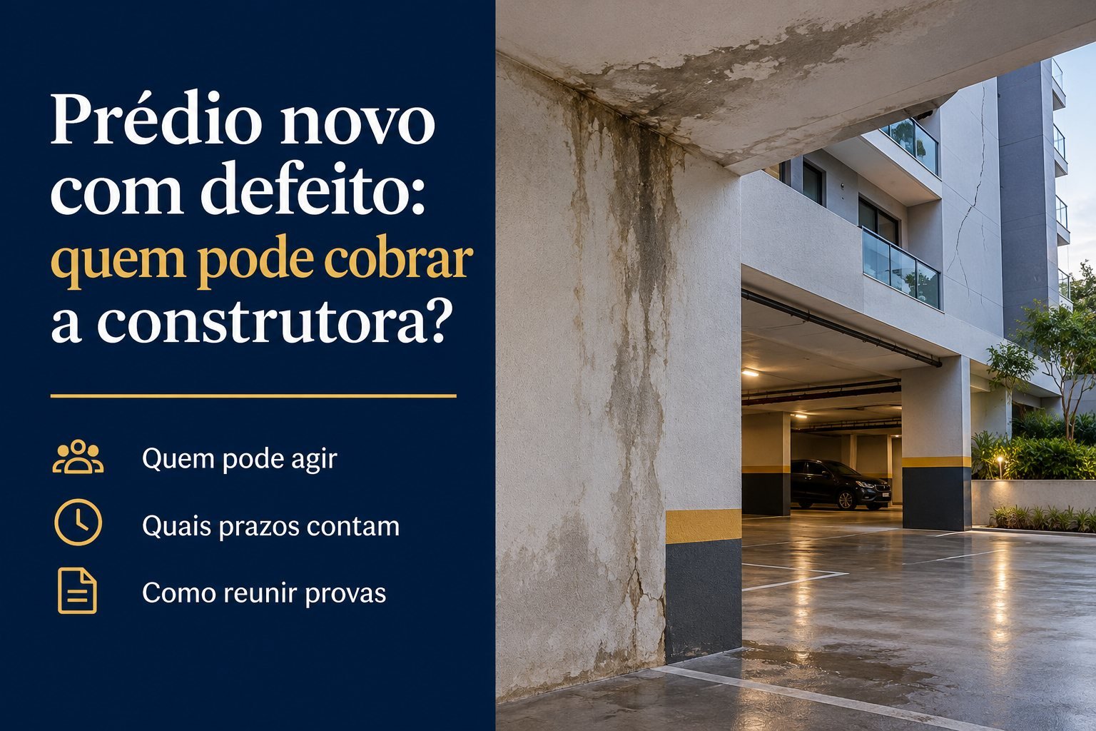 Garantia da construtora no condomínio: quem pode cobrar por defeitos na área comum?