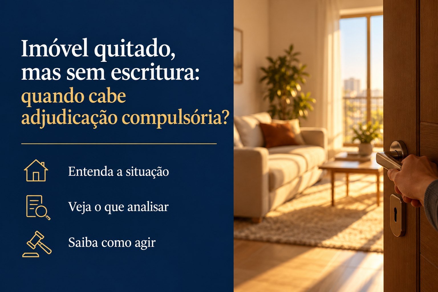 Paguei todo o imóvel, mas o vendedor ou a incorporadora não entrega a escritura: preciso esperar ou cabe adjudicação?