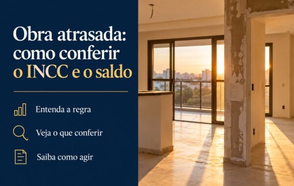 A obra atrasou e o saldo continua corrigido pelo INCC: como conferir a troca de índice e o valor cobrado a mais?