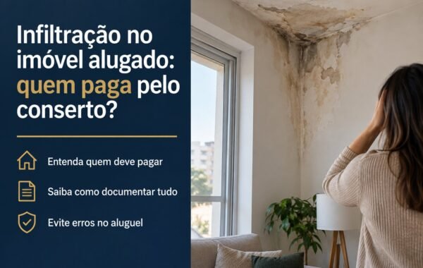 Infiltração em apartamento alugado: quem paga o conserto?