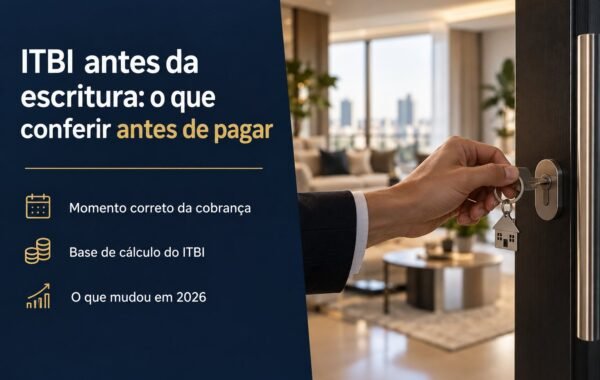 ITBI antes ou depois da escritura? O que mudou com a LC 227/2026