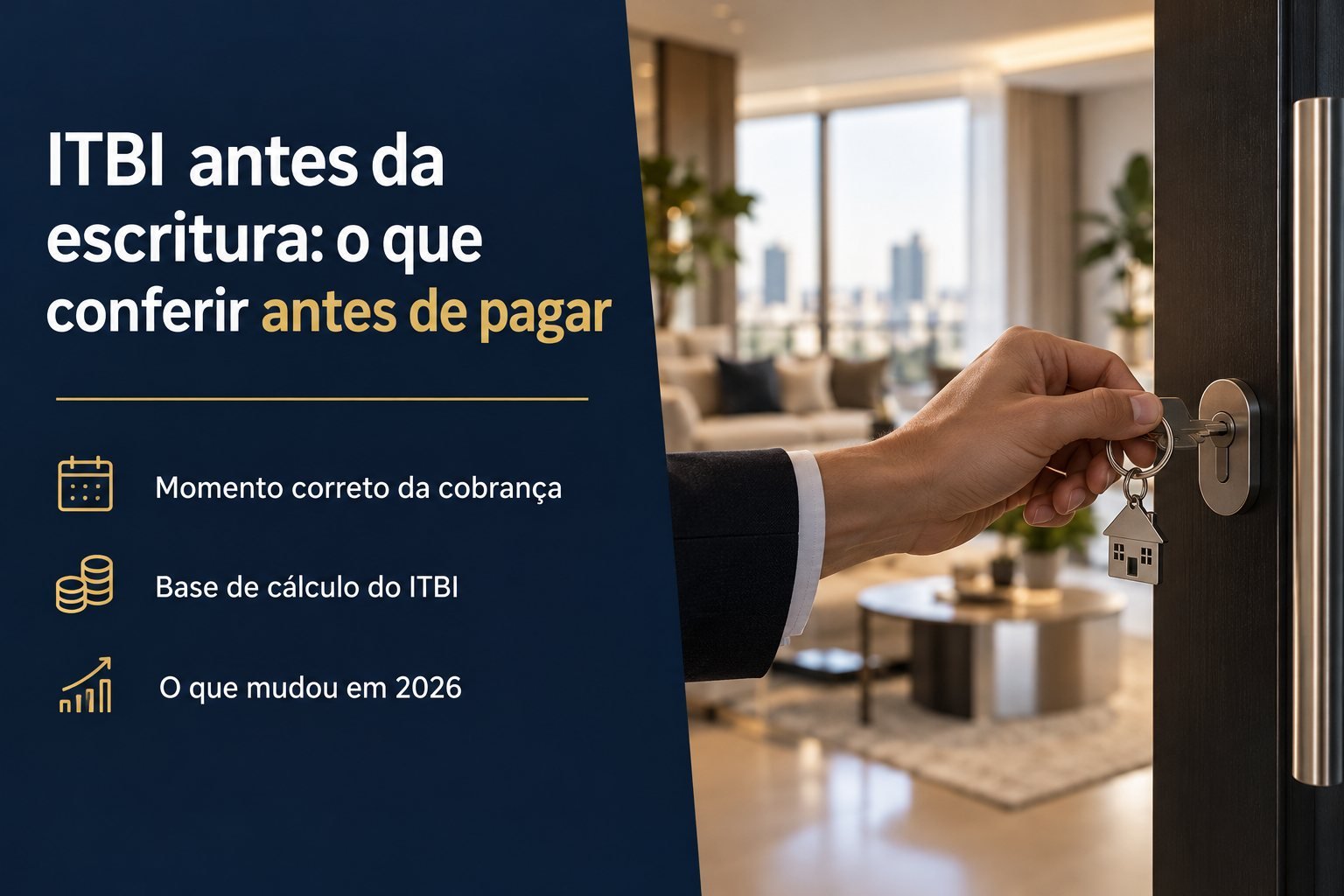 ITBI antes ou depois da escritura? O que mudou com a LC 227/2026