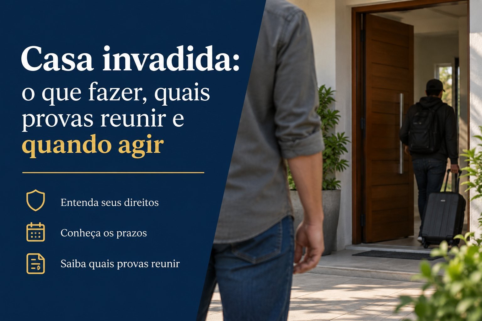 Minha casa foi invadida: o que fazer e quais são os prazos?