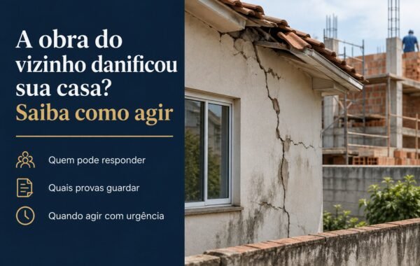 Obra do vizinho danificou minha casa: quem paga e como agir