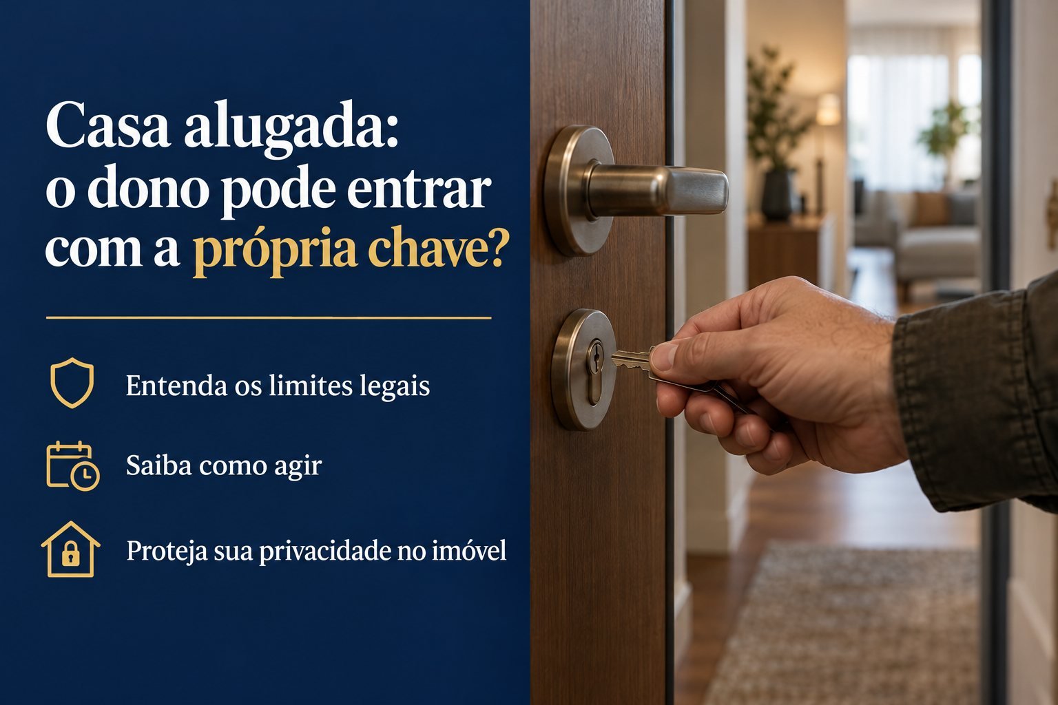 O proprietário pode ter a chave da casa do inquilino?