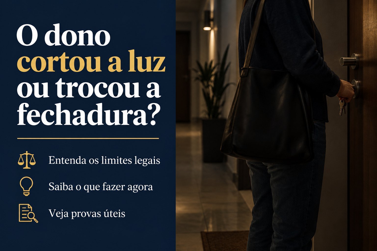 Proprietário pode desligar a luz do inquilino para forçar a saída?