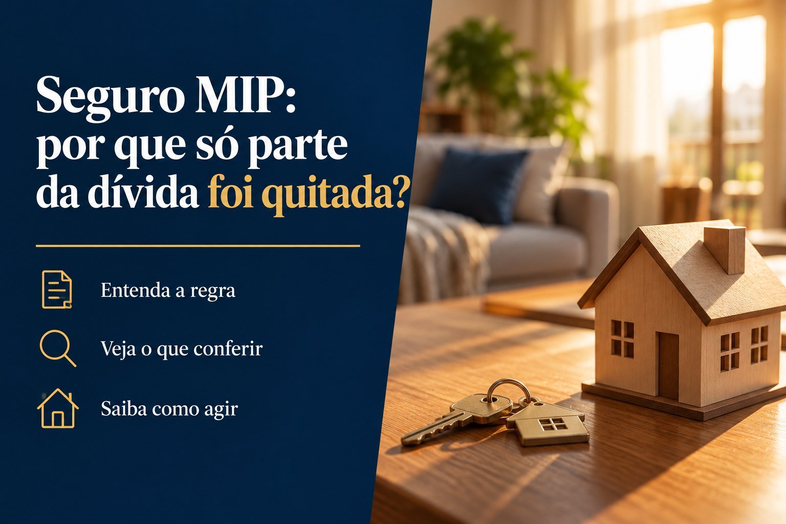 Meu marido morreu, mas só parte da dívida da casa foi quitada: como conferir o percentual do MIP?