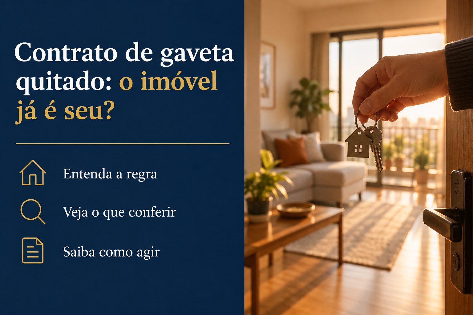 Comprei por contrato de gaveta e terminei de pagar: o imóvel já pode passar para meu nome?