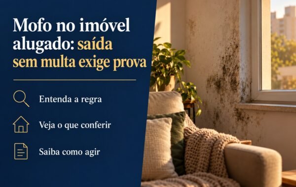 Mofo e infiltração no imóvel alugado: quando a falta de habitabilidade pode justificar saída sem multa?