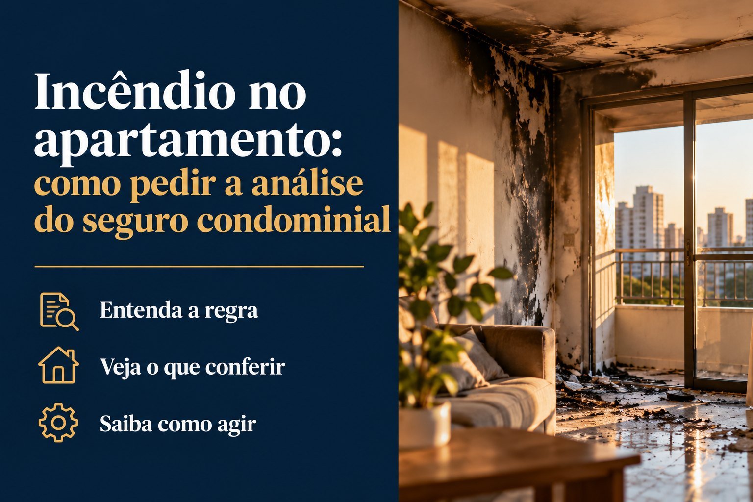 O incêndio danificou meu apartamento, mas só o síndico recebe resposta do seguro: como incluir o reparo da unidade na apólice do condomínio?