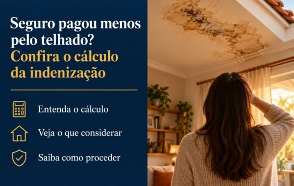 O seguro pagou só parte do conserto após granizo e classificou o telhado novo como melhoria: como conferir a indenização?