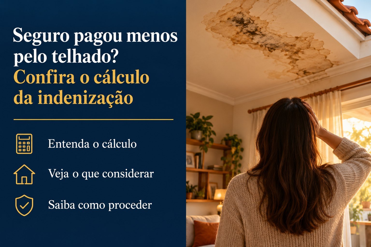 O seguro pagou só parte do conserto após granizo e classificou o telhado novo como melhoria: como conferir a indenização?