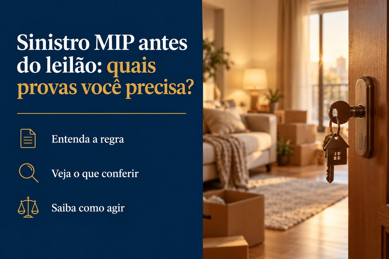 O sinistro MIP aconteceu antes do leilão: o que preciso provar para pedir a suspensão da venda?