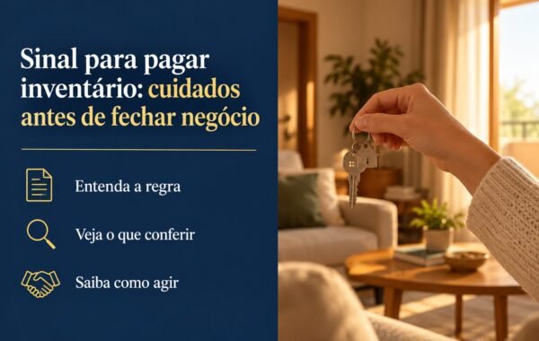 O vendedor quer usar meu sinal para pagar o inventário: quais cuidados tomar antes de pagar?
