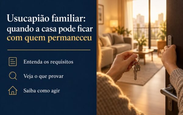 Usucapião familiar: quando quem ficou no imóvel após a separação pode ficar com ele
