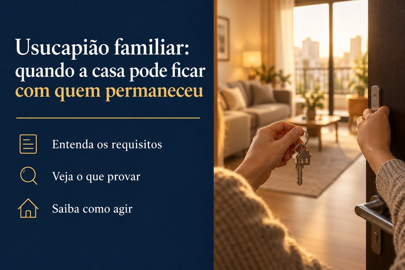 Usucapião familiar: quando quem ficou no imóvel após a separação pode ficar com ele