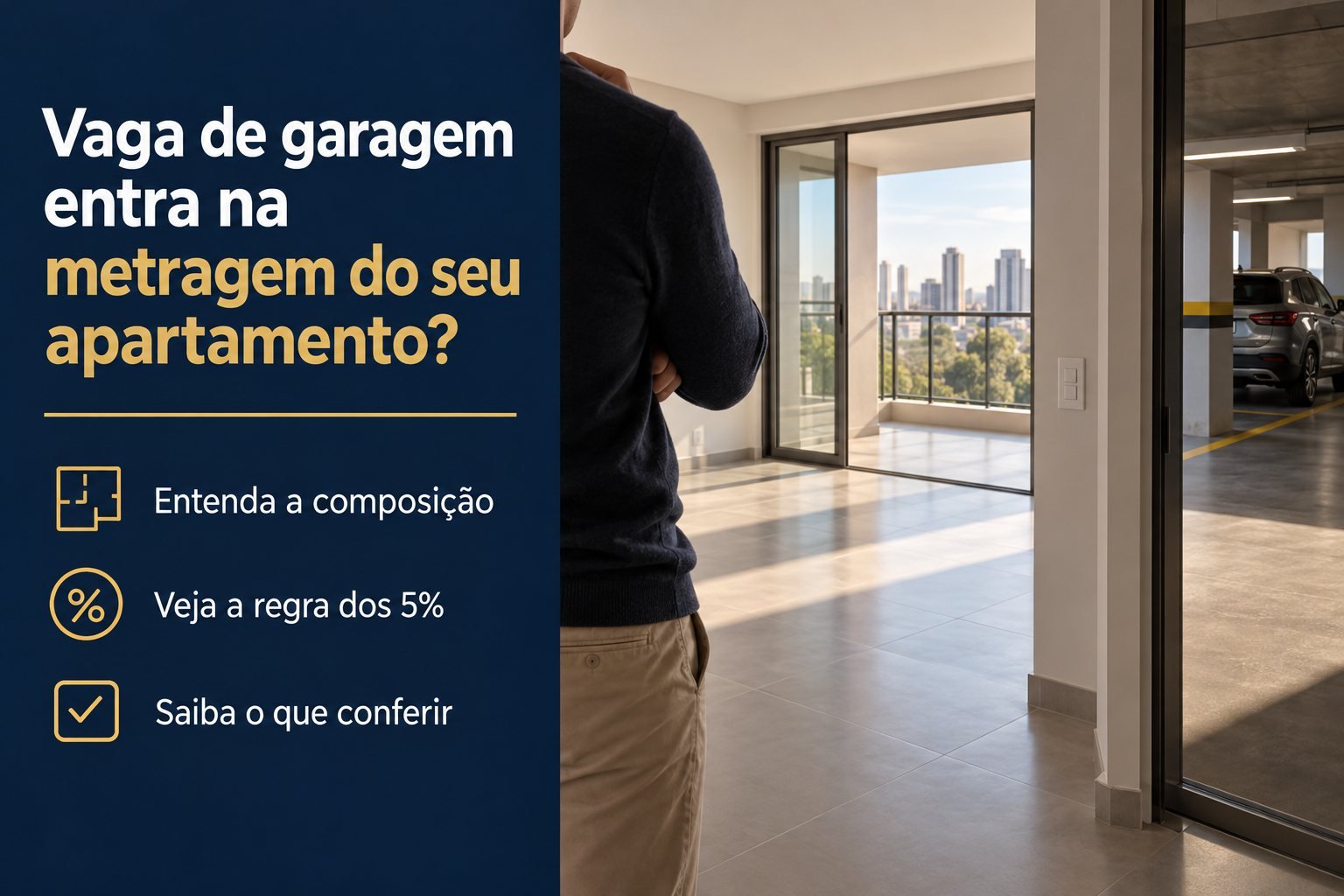 Vaga de garagem entra na metragem do apartamento? Veja o que conferir