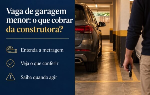 A vaga do apartamento novo é menor que a prometida e mal consigo estacionar: posso pedir correção ou abatimento?