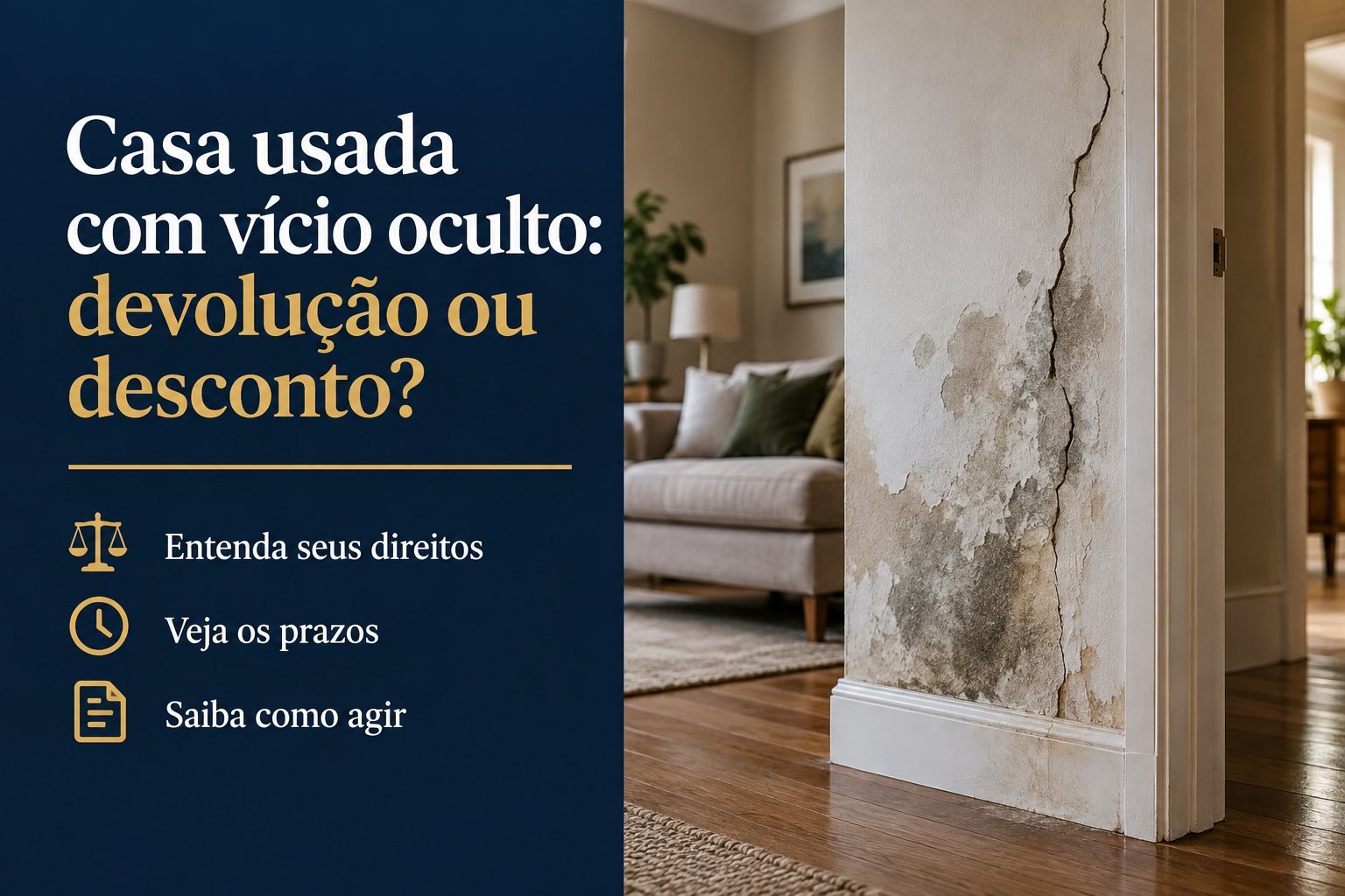 Comprei uma casa com vício oculto: o que fazer?