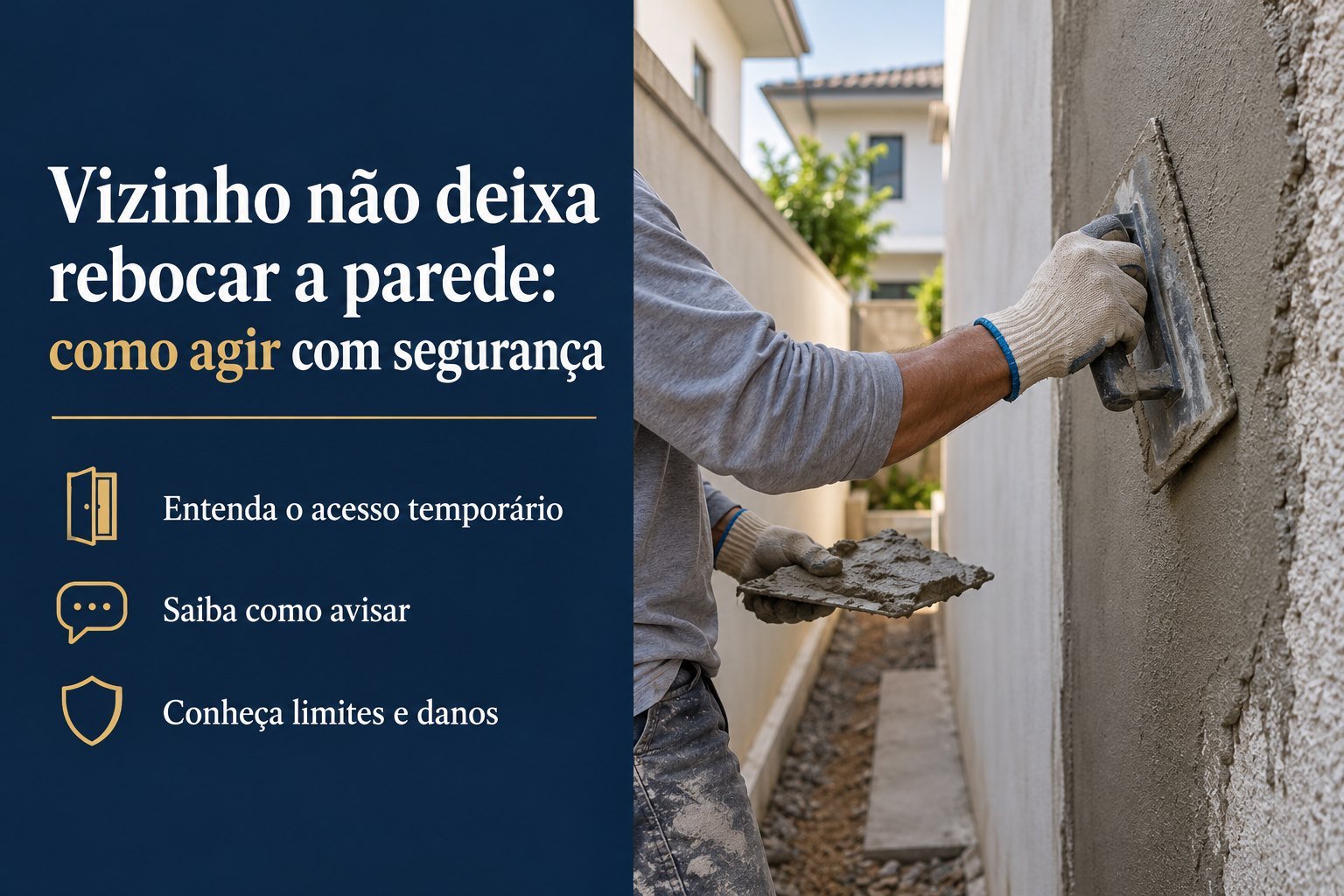 O vizinho não deixa rebocar minha parede: o que fazer?